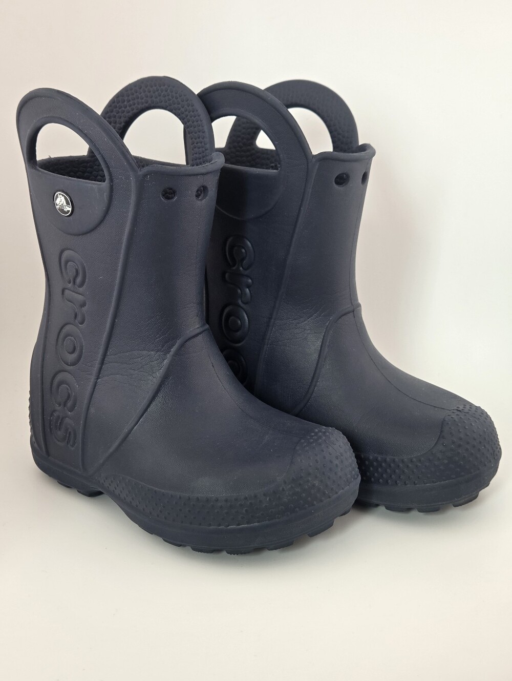 Crocs Youth Handle It Rain Boots Childrens Size C9 Navy Blue Waterproof Shoes